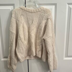 stradivarius chunky cable knit sweater